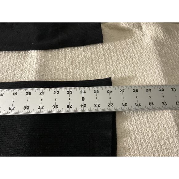 Dots Sweater Womens Medium Black Cowl Neck Pullover Ribbed Knit Long Sleeve Chic - Picture 4 of 8